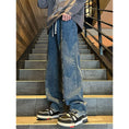 Load image into Gallery viewer, ✿New item! [BIGEMAN Series]★Denim pants★ 2color pants bottoms unisex men's large size black blue jeans
