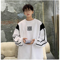 Load image into Gallery viewer, ✿New item! [BIGEMAN Series] ★Tops★ 2color sweatshirt, unisex, men's, large size, black, white, embroidery, color scheme: vertical stripes
