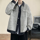 [V37 Series]★Jacket★ 2color outerwear men's large size shirt outerwear color scheme casual