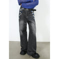 Load image into Gallery viewer, [M7 Series]★Denim Pants★ 2color Pants Bottoms Unisex Men's Graffiti Print Black Blue
