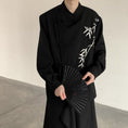 Load image into Gallery viewer, [Illustrated series] ★China style shirt★ Tops Bamboo embroidery Unisex Men's Black Cool
