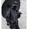 Load image into Gallery viewer, [WL Series] ★Jacket★ Outerwear with hood, unisex, men's black, black, easy to match, unique
