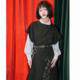 Load image into Gallery viewer, ✿New item! [Old Monster---Tatsuryu Series] ★Chinese style dress★ Sleeveless Hanfu dress Black Black
