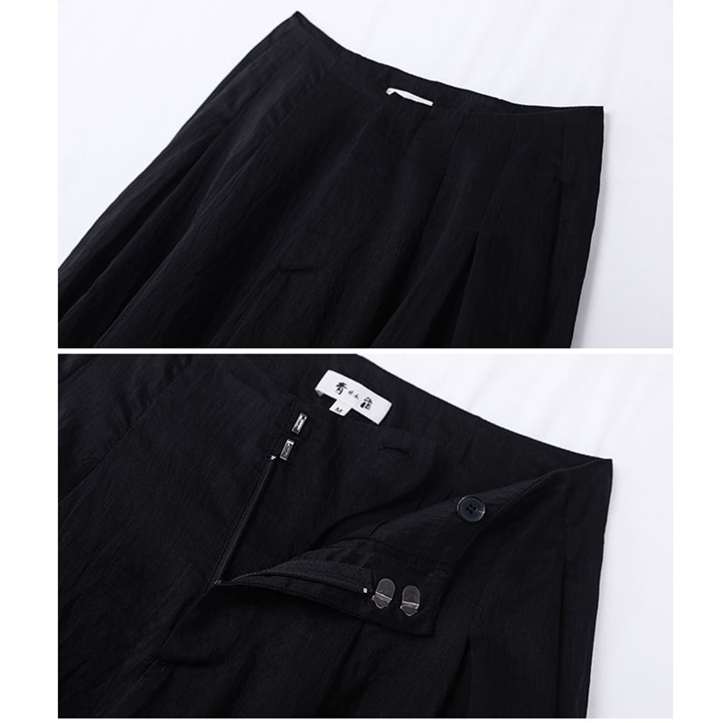 [Big Blue Dragon Series]★China style trousers★Bottoms Gaucho pants Loose Casual Black Black