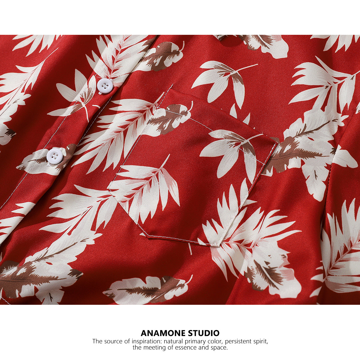 [ANAMONE STUDIO Series] ★Floral Shirt★ Tops Short Sleeve Shirt SML Short Length Women's Red Summer Clothes