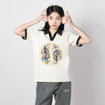 Load image into Gallery viewer, [LXBE series] ★Chinese style tops★ 3 colors Tops Short sleeve POLO shirt V-neck Cute butterfly
