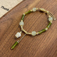 Load image into Gallery viewer, [GULIYA Series]★China Style Bracelet★ Bracelet Accessory Women's Bamboo Fringe Flower Improves Temperament Green
