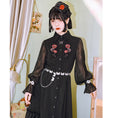 Load image into Gallery viewer, [Kokaisha---Hanabone Series] ★Chinese-style dress★ Long dress, unique, original, embroidered, puff sleeves
