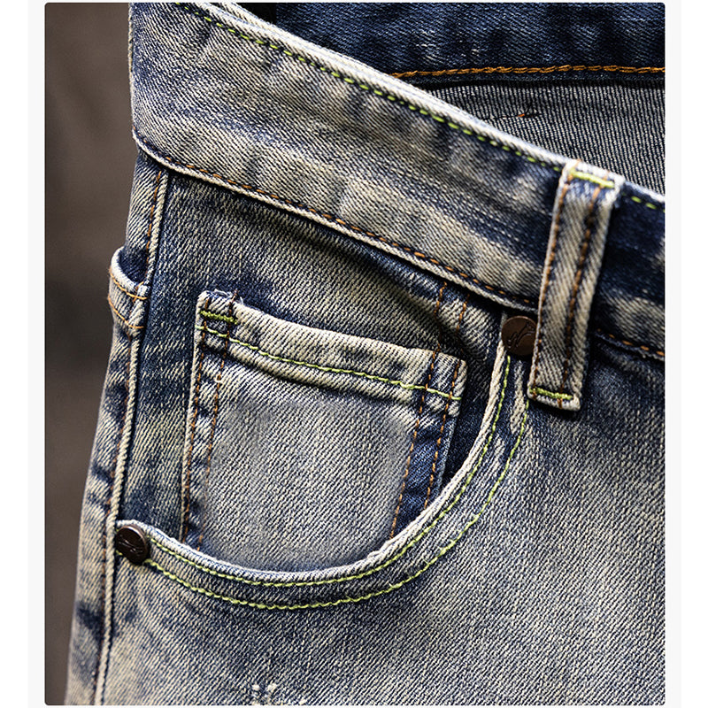 [BIGEMAN Series] ★Denim pants★ 2 colors Bottoms Unisex Men's Casual Simple Easy to match