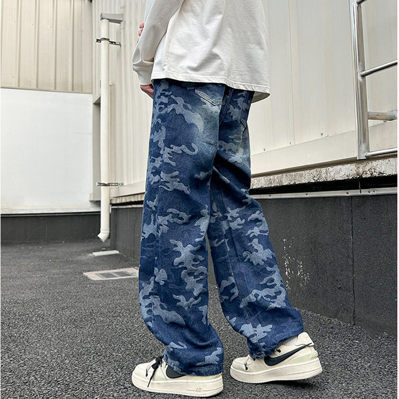 [BIGEMAN Series] ★Denim pants★ 2 colors Bottoms Unisex Men's Casual Simple Easy to match