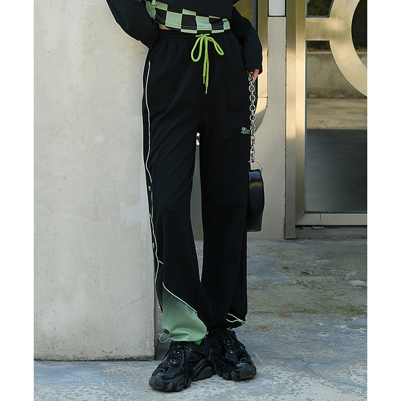 [Kokaisha---Butterfly Gin Series] Chinese-style trousers, bottoms, gaucho pants, original, slimming, switching, floral pattern