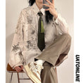 Load image into Gallery viewer, ✿New item! [UATONLINE series] ★China style shirt★ 2color shirt with tie, long sleeve shirt, tops, unisex, men's bamboo
