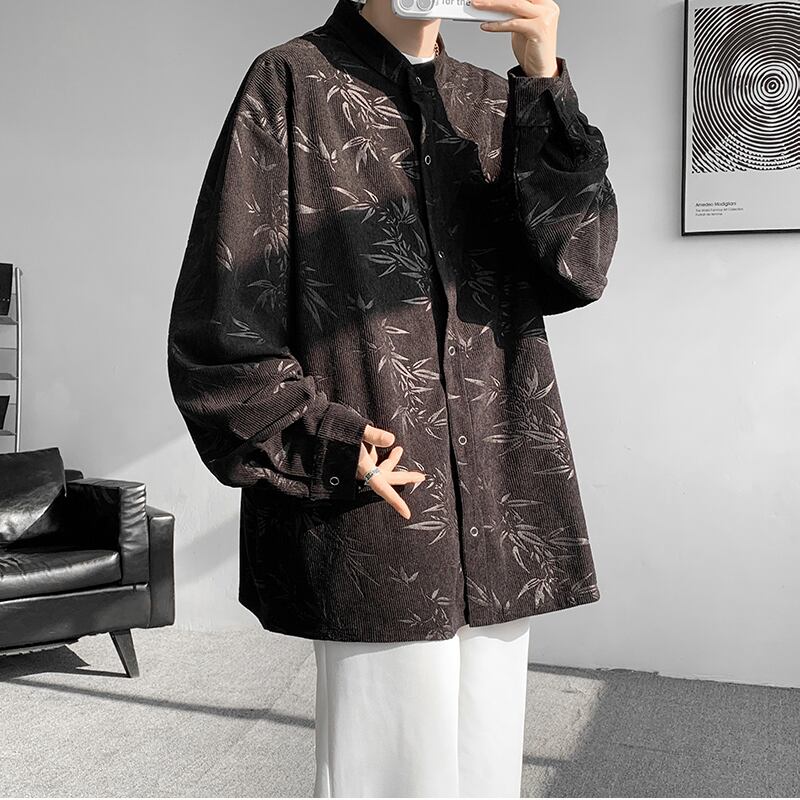 [ZHUIYI Series]★China Style Shirt★ 2color Tops Long Sleeve Shirt Unisex Men's Large Size Retro