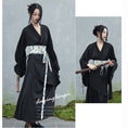 Load image into Gallery viewer, ✿New item! [Da Qinglong Shu Series]★Chinese style dress★ Belted dress Hanfu dress V neck long length Black Black
