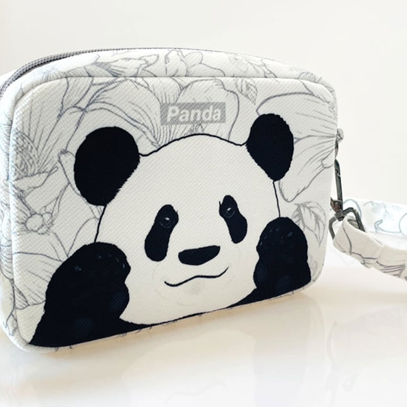 [PDMM Series]★China style bag★ Shoulder panda cute ladies retro commuting date black white