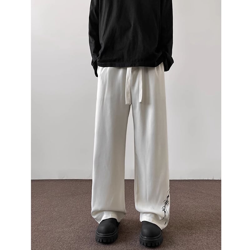 [PPG Series]★China Style Pants★ 2color Casual Pants Gaucho Pants Bottoms Unisex Men's Large Size Black White