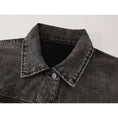 Load image into Gallery viewer, [LHSEN Series] ★Outer★ Denim Jacket Jacket Jeans Tie-dye Women's Black
