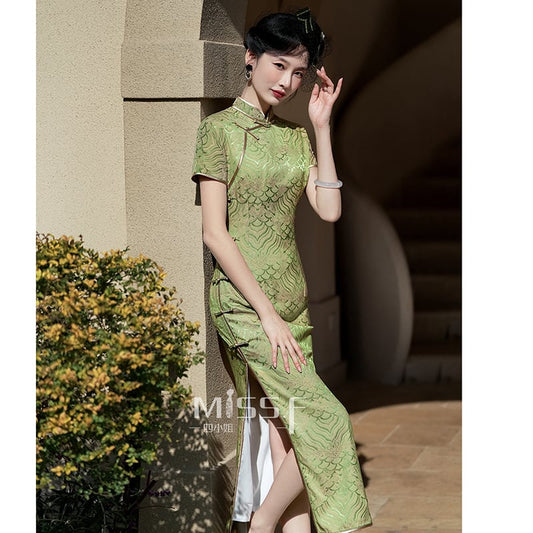 [MISS.F Series]★Cheongsam dress★ Improve your temperament Chinese style dress for ladies, parties, weddings