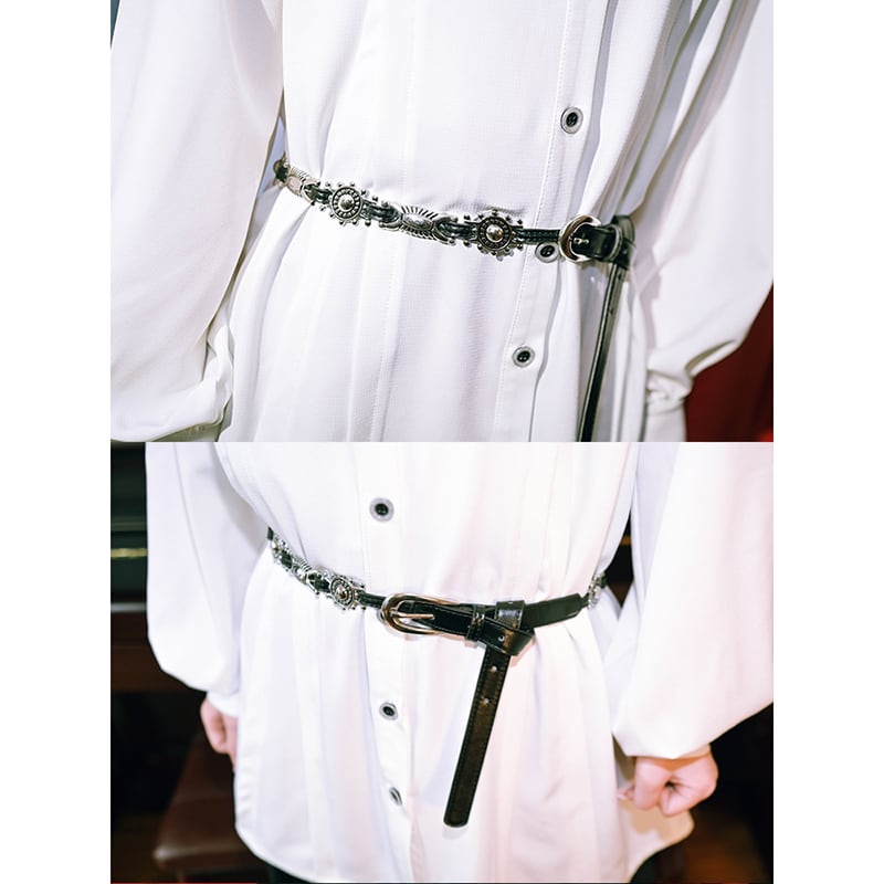 ✿New item! [Old Kaisha---Takubuchi Series] ★China style belt★ Ornament, original, easy to match, black, black, unique