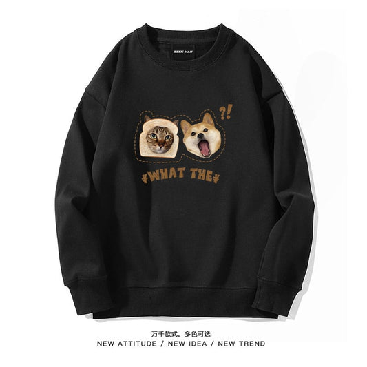 [MAIXIAOBU Series] ★Tops★ 4color Sweatshirt Unisex Men's Cat Dog Cartoon Animal Pattern