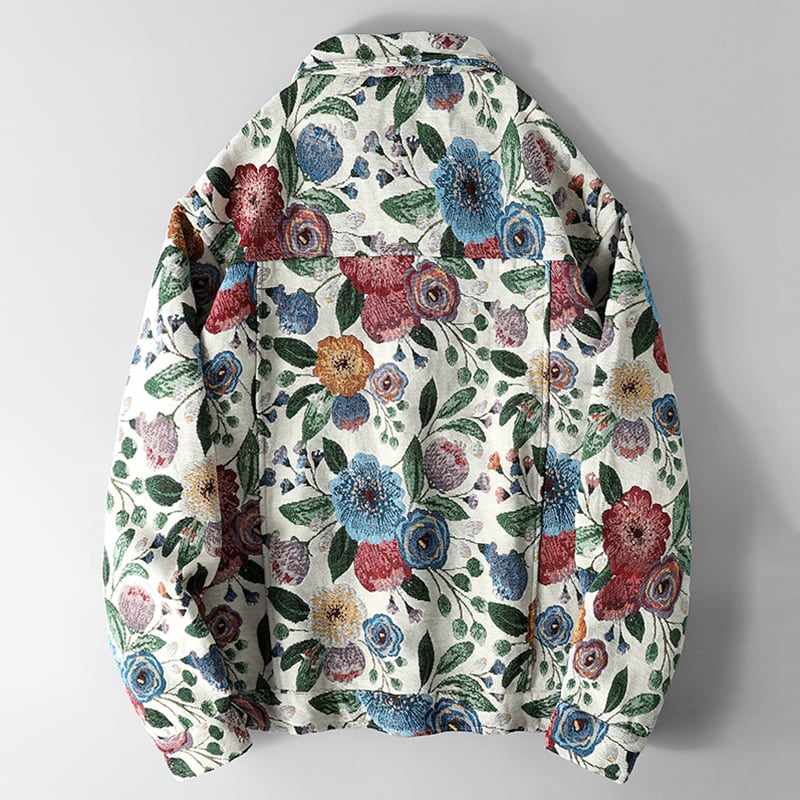 [GPstudio Series]★Jacket★ Floral pattern jacket outerwear unisex men's casual unique