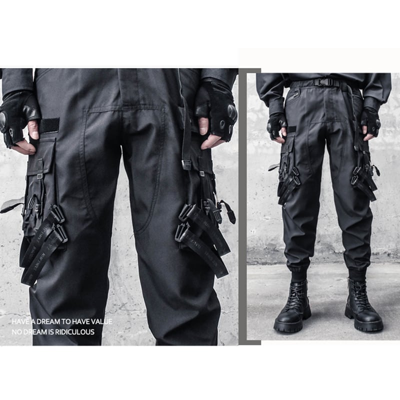 [WL Series]★Casual Pants★ Trousers Bottoms Cool Black Easy to match with design.