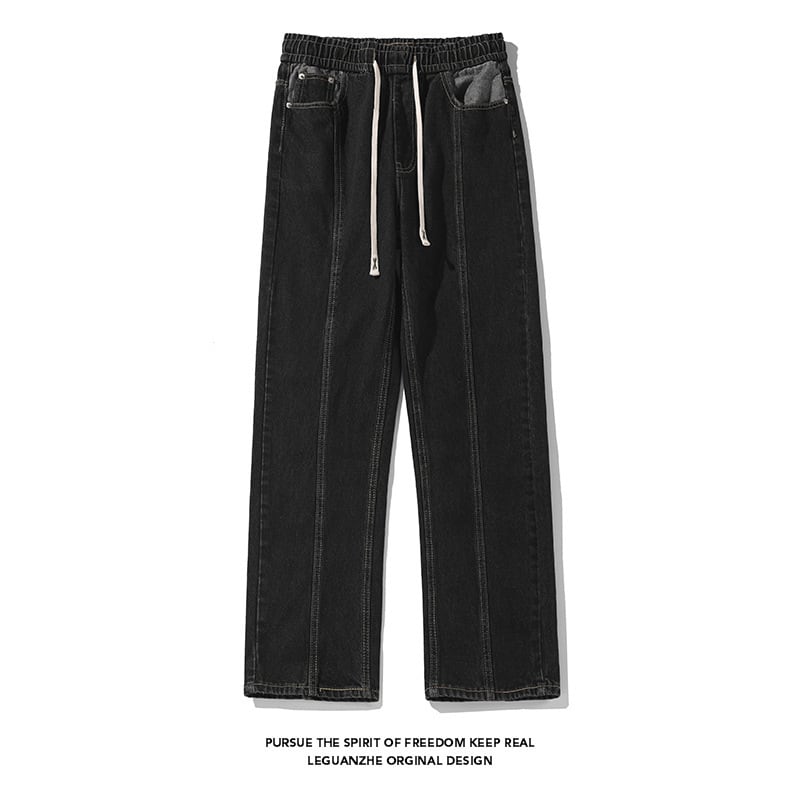 ✿New item! [BIGEMAN Series]★Denim pants★ 2color pants bottoms unisex men's large size black blue jeans