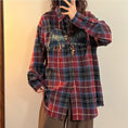 Load image into Gallery viewer, ✿New item! [UATONLINE Series]★Shirt★ 2color Long Sleeve Shirt Tops Unisex Men's Plaid Pattern Red Yellow
