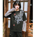 Load image into Gallery viewer, ✿New item! [Old Monster --- Cloudflies Series] ★China style tops★ T-shirt fake layered dragon dragon crest unique
