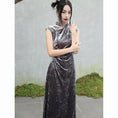 Load image into Gallery viewer, ✿New item! [Daiseiryusu series]★China style dress★Cheongsam dress velvet long length slimming wear
