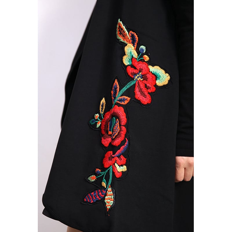 [Kolden Nishiki Series]★China style outerwear★Easy to match Embroidered Chinese clothes Black Black Ethnic style