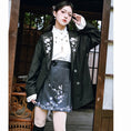 Load image into Gallery viewer, ✿New item! [Ancient monster house --- butterfly series] ★China style skirt★ Maki skirt bottoms short length black black Hanfu skirt
