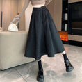 Load image into Gallery viewer, [Rin Le Series] ★Chinese style skirt★ Pants Chinese button Chinese clothing Black Black Easy to match
