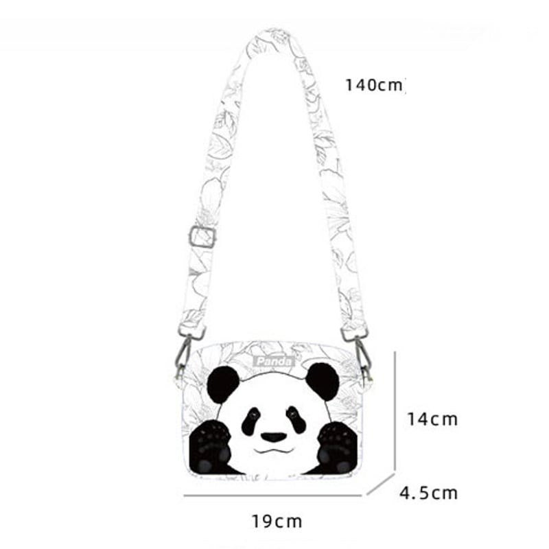 [PDMM Series]★China style bag★ Shoulder panda cute ladies retro commuting date black white