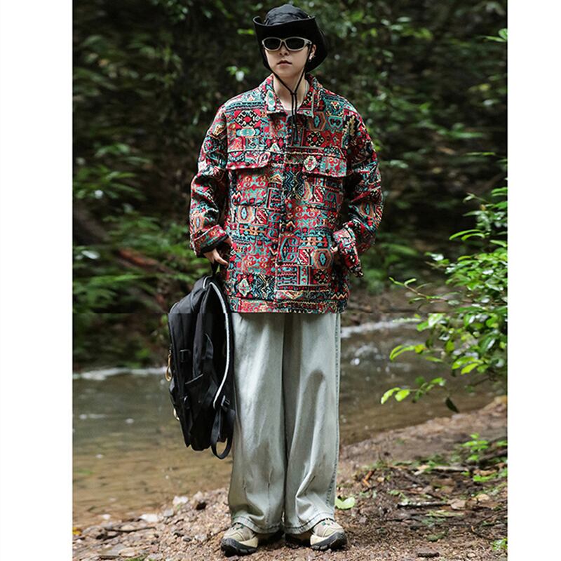 [OULANGSEN Series]★Jacket★ Outerwear Unisex Men's Large Size Ethnic Style Casual