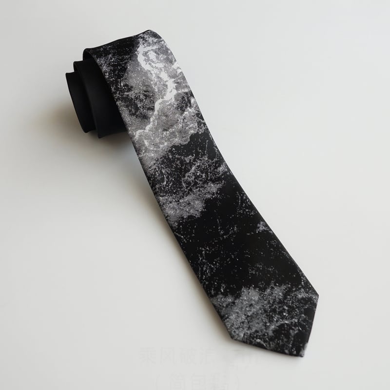 [Daiki Series] ★Tie★ Chinese style tie, accessory, decoration, men's birthday gift, easy to match, wave