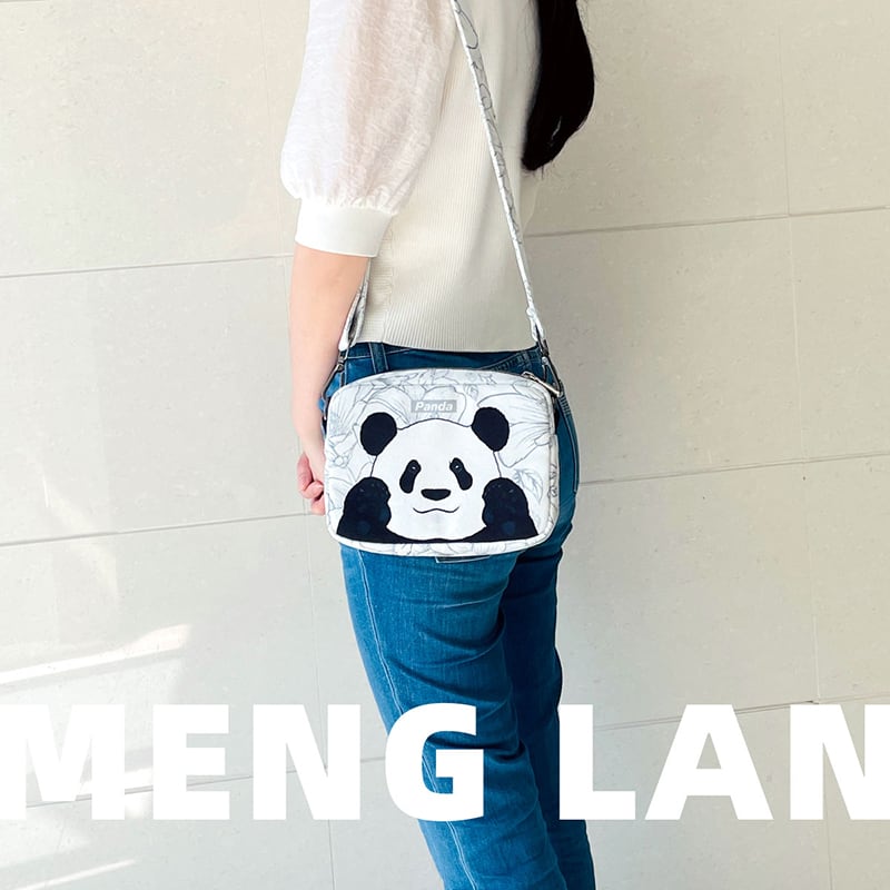 [PDMM Series]★China style bag★ Shoulder panda cute ladies retro commuting date black white