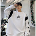 Load image into Gallery viewer, ✿New item! [BIGEMAN Series] ★Tops★ 2color sweatshirt, unisex, men's, large size, black, white, embroidery, color scheme: vertical stripes
