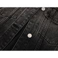 Load image into Gallery viewer, [LHSEN Series] ★Outer★ Denim Jacket Jacket Jeans Tie-dye Women's Black
