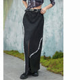 Load image into Gallery viewer, ✿New item! [Big Blue Dragon Series]★China style skirt★Bottoms denim skirt switching black black
