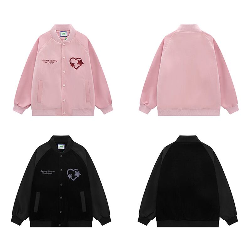 [BCBHQ Series]★Jacket★ 3color outerwear unisex men's stadium jacket brown black pink