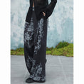 Load image into Gallery viewer, ✿New item! [Big Blue Dragon Series]★China style pants★Bottoms Gaucho pants Black Black print
