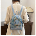 Load image into Gallery viewer, [NANA Series]★Bag★ 4color Rucksack Rucksack Floral Pattern Cute Commuting Blue Blue Black Black
