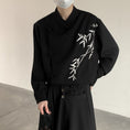 Load image into Gallery viewer, [Illustrated series] ★China style shirt★ Tops Bamboo embroidery Unisex Men's Black Cool
