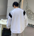 Load image into Gallery viewer, ✿New item! [BIGEMAN Series] ★Tops★ 2color sweatshirt, unisex, men's, large size, black, white, embroidery, color scheme: vertical stripes
