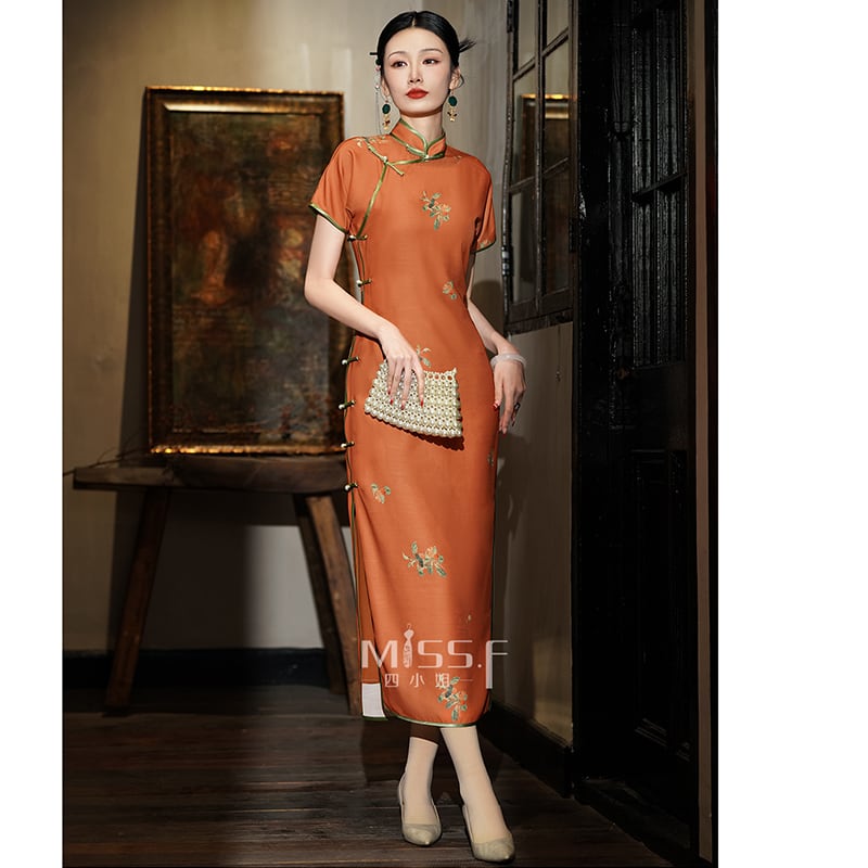 [MISS.F Series]★Cheongsam dress★ Improve your temperament Chinese style dress for ladies, parties, weddings