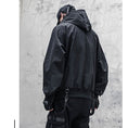 Load image into Gallery viewer, [WL Series] ★Jacket★ Outerwear with hood, unisex, men's black, black, easy to match, unique
