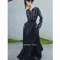 Load image into Gallery viewer, ✿New item! [Da Qinglong Shu series]★China style skirt★Bottoms Hanfu skirt Long length skirt Black Black Chinese clothes
