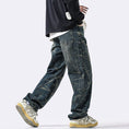 Load image into Gallery viewer, [DUFENG Series]★Denim Pants★ 2color Pants Bottoms Unisex Men's Black Blue Stylish
