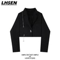 Load image into Gallery viewer, [LHSEN Series] ★Outerwear★ Blazer Casual With Chain Easy to Match Design Stylish Black
